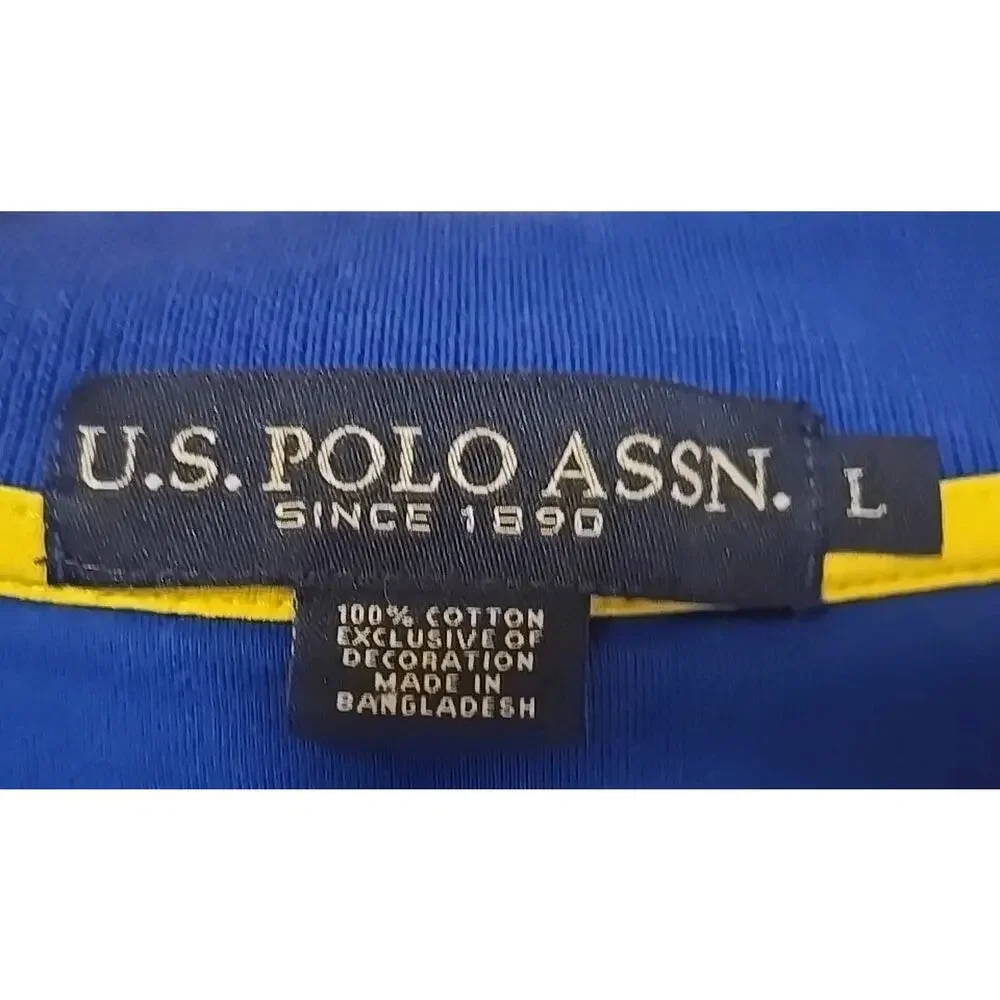 Polo Ralph Lauren Polo Shirt Mens L Classic Fit Pima Soft Touch Blue Embroidered